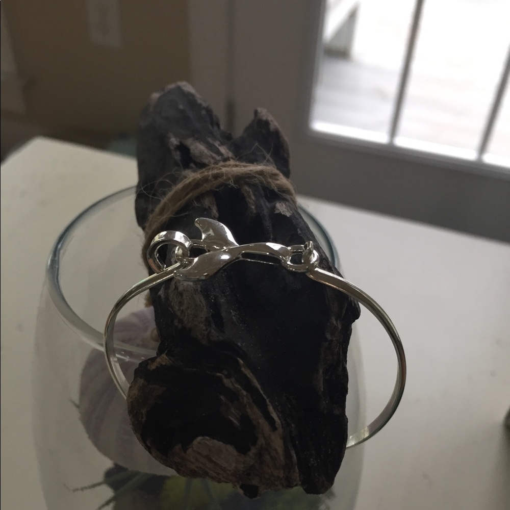Silver Whale Tail Bracelet
